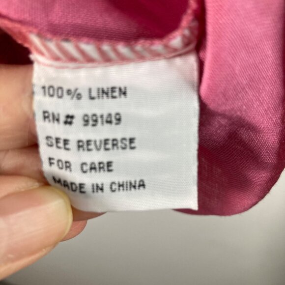 Womens Vintage Couture Inc Linen Jacket Sequined Embroidered Sleeve 16 Pink - Picture 8 of 10